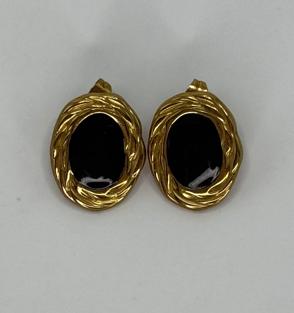 Orecchini pietra nera