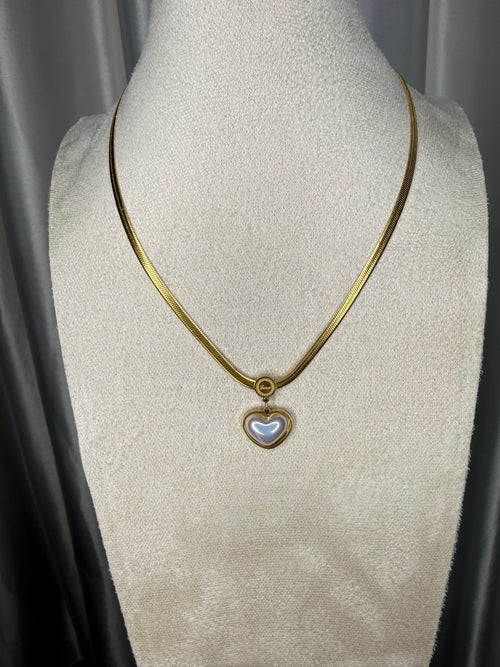Collana cuore perla